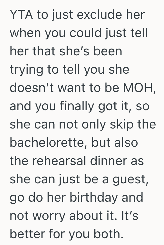 Screenshot 2025 07 14 at 6.27.37 PM Bride To Be Is Upset That Her Sister Isnt Taking Being A Maid Of Honor Seriously, So Shes Thinking About Taking Her Out Of The Wedding Party